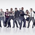 Photo Andre Braugher, Andy Samberg, Chelsea Peretti, Dirk Blocker, Joe Lo Truglio