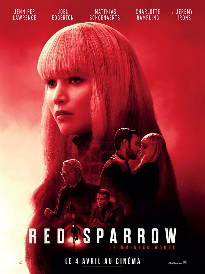 Red sparrow affiche