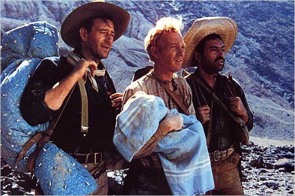 Le Fils du désert : photo Harry Carey Jr., John Ford, John Wayne, Pedro Armendariz