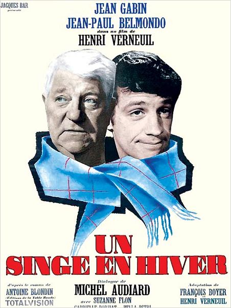 Un singe en hiver : affiche Henri Verneuil, Jean Gabin, Jean-Paul Belmondo