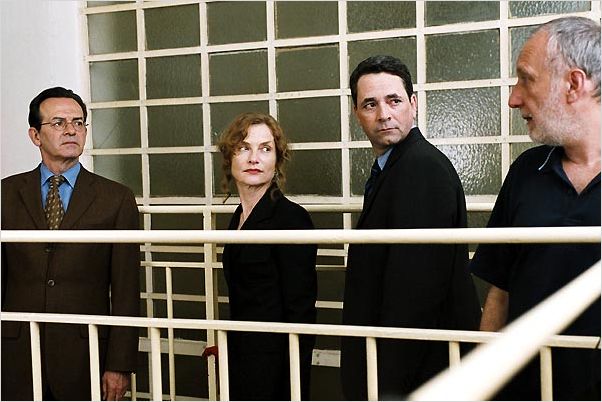 L'Ivresse du pouvoir : photo Claude Chabrol, François Berléand, Hubert Saint-Macary, Isabelle Huppert