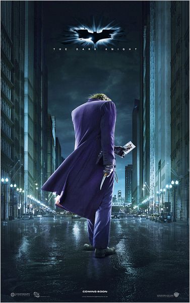 The Dark Knight, Le Chevalier Noir : Affiche Christopher Nolan, Heath Ledger