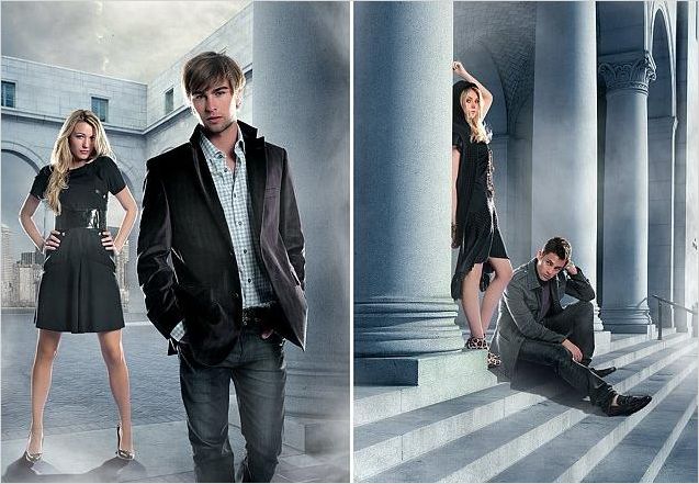 Gossip Girl : Photo Blake Lively, Chace Crawford, Penn Badgley, Taylor Momsen
