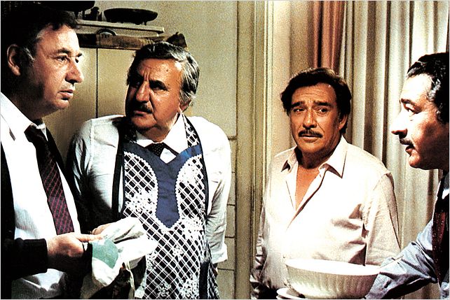 Mes chers amis : photo Mario Monicelli, Philippe Noiret, Ugo Tognazzi