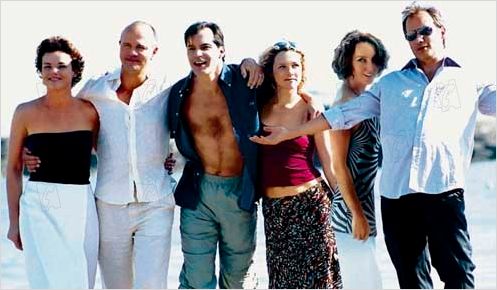 Trois couples en quête d'orage : photo Aurélien Recoing, Claire Nebout, Hippolyte Girardot, Jacques Otmezguine, Laurence Côte