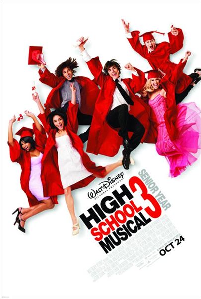 High School Musical 3 : nos années lycée : affiche Ashley Tisdale, Corbin Bleu, Kenny Ortega, Lucas Grabeel, Monique Coleman