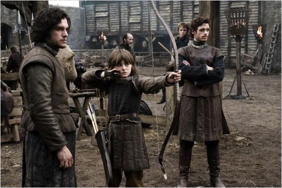 Game of Thrones : photo Isaac Hempstead-Wright, Kit Harington, Richard Madden