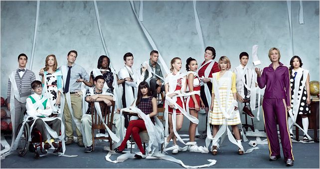 Photo Amber Riley, Chris Colfer, Cory Monteith, Darren Criss, Dianna Agron