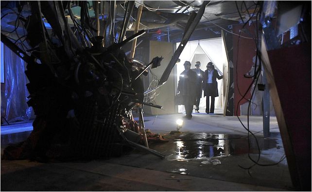 Warehouse 13 : photo Eddie McClintock, Joanne Kelly, Saul Rubinek