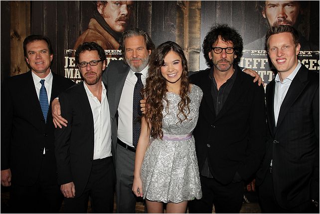 True Grit : photo David Ellison, Ethan Coen, Hailee Steinfeld, Jeff Bridges, Joel Coen