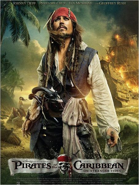 Pirates des Caraïbes : la Fontaine de Jouvence : affiche Johnny Depp, Rob Marshall