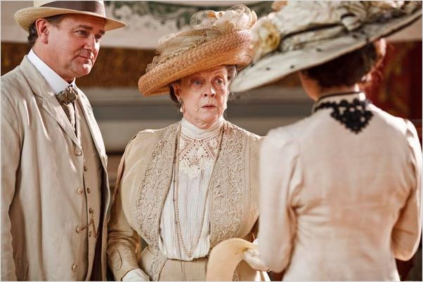 Downton Abbey : photo Elizabeth McGovern, Hugh Bonneville, Maggie Smith