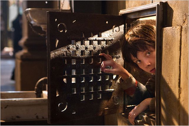 Hugo Cabret : photo Asa Butterfield, Martin Scorsese