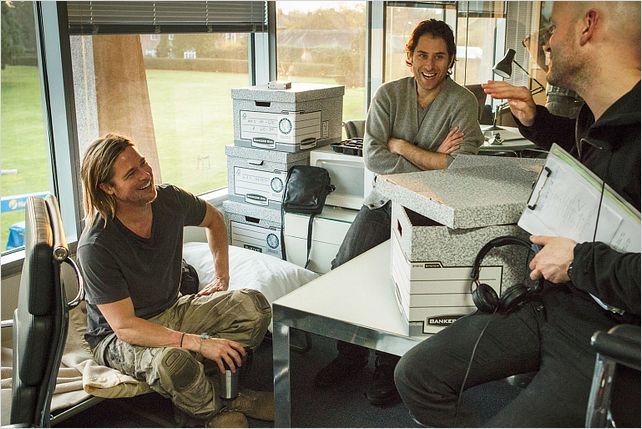 World War Z : Photo Brad Pitt, Marc Forster