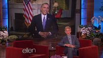 image de Barack Obama réagit au record de Ellen DeGeneres