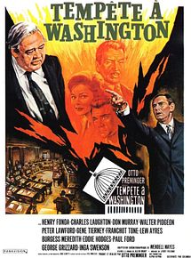 Affiche de Tempête à Washington, film à voir en streaming sur Pygargue