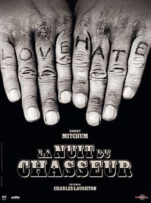 Affiche de La Nuit du chasseur, film à voir en streaming sur Pygargue