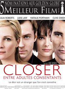 Affiche de Closer, entre adultes consentants, film à voir en streaming sur Pygargue