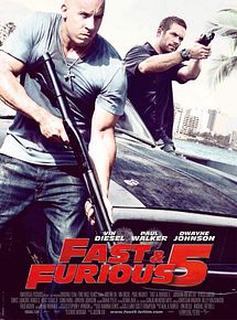 Affiche de Fast and Furious 5, film à voir en streaming sur Pygargue