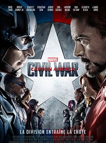 Affiche de Captain America: Civil War, film à voir en streaming sur Pygargue