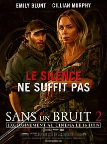 Affiche de Sans un bruit 2, film à voir en streaming sur Pygargue