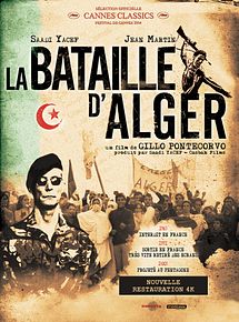 Affiche de La Bataille d'Alger, film à voir en streaming sur Pygargue