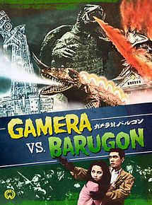 Affiche de Gamera contre Barugon, film à voir en streaming sur Pygargue