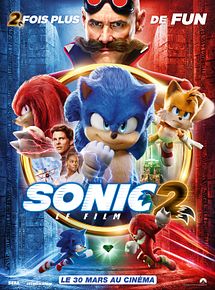 Affiche de Sonic 2 le film, film à voir en streaming sur Pygargue
