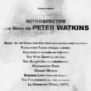 Photo Rétrospective Les Films de Peter Watkins