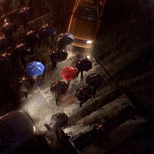 Photo Le Parapluie bleu