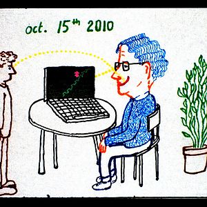 Photo Conversation animée avec Noam Chomsky