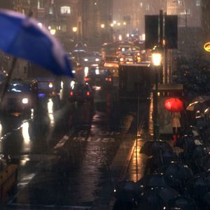 Photo Le Parapluie bleu