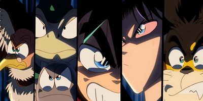 poster de la série Le Sabre de Raijin contre le sabre de Fûjin