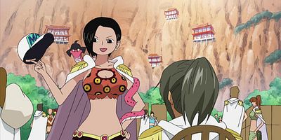 poster de la série Un secret caché dans leur dos. Luffy et la Princesse serpent se rencontrent