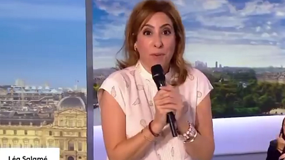 image de la news Les premiers pas hésitants de Léa Salamé sur le plateau du JT de 20H de France 2, "Ce n'était pas mon rêve"