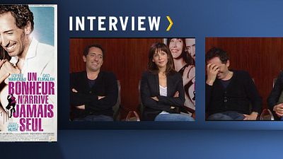 image de la news "Un bonheur n'arrive jamais seul" : interview-quiz avec Sophie Marceau et Gad Elmaleh ! [VIDEO]