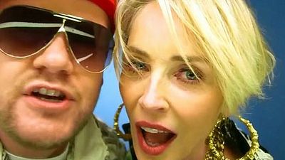 image de la news Sharon Stone se lance dans le rap chez James Corden