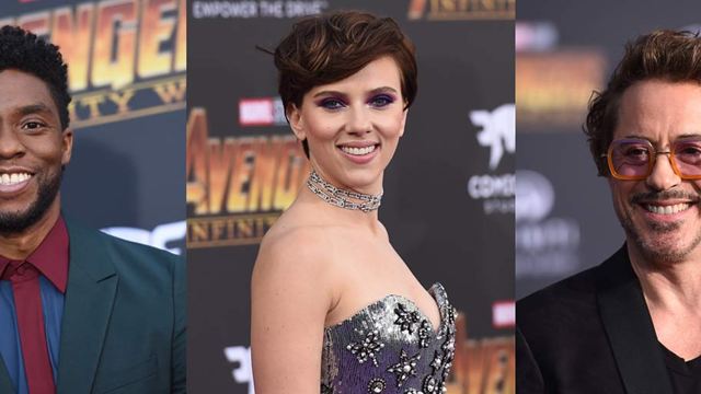 Avengers : avant d'affronter Thanos, Scarlett Johansson, Robert Downey Jr. et Chadwick Boseman prennent la pose