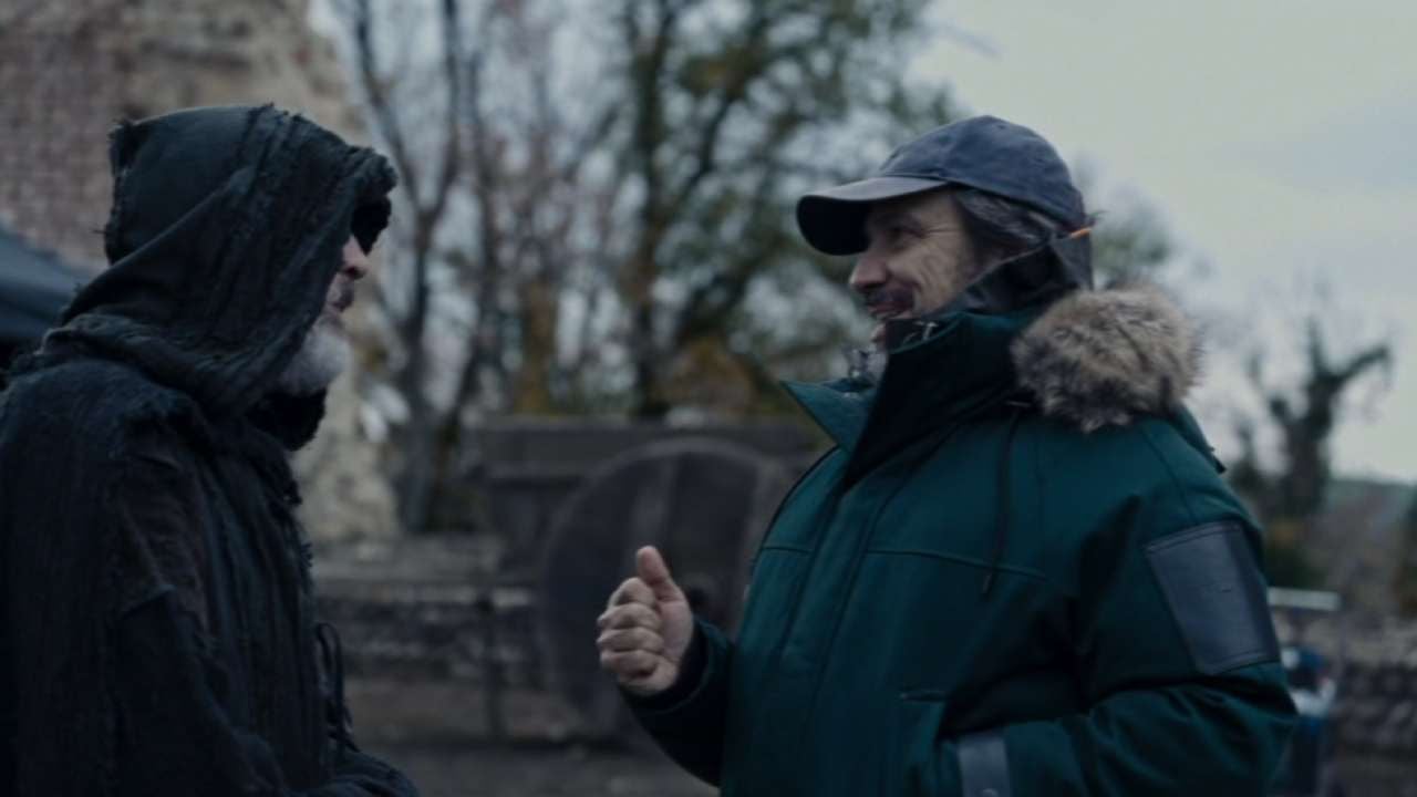 Méléagant e Arthur no set