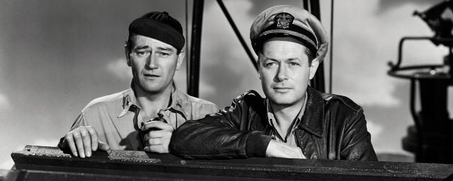 John Wayne et Robert Montgomery