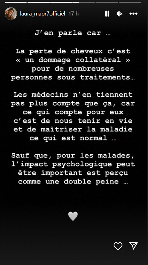 Laura se confie sur l'impact psychologique de cet effet indésirable
