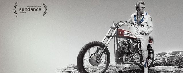 L'affiche du documentaire Being Evel, sur le cascadeur Evel Knievel