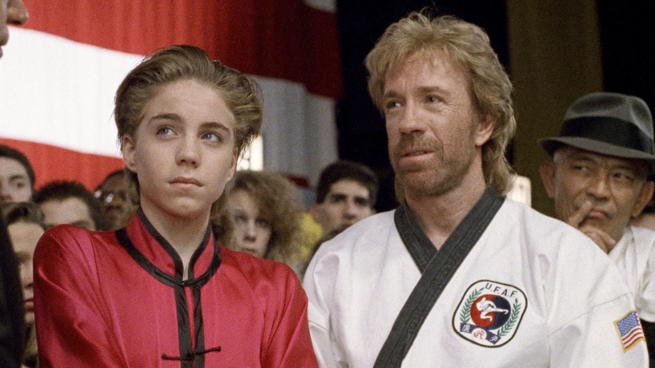 Barry em Sidekicks, com Chuck Norris