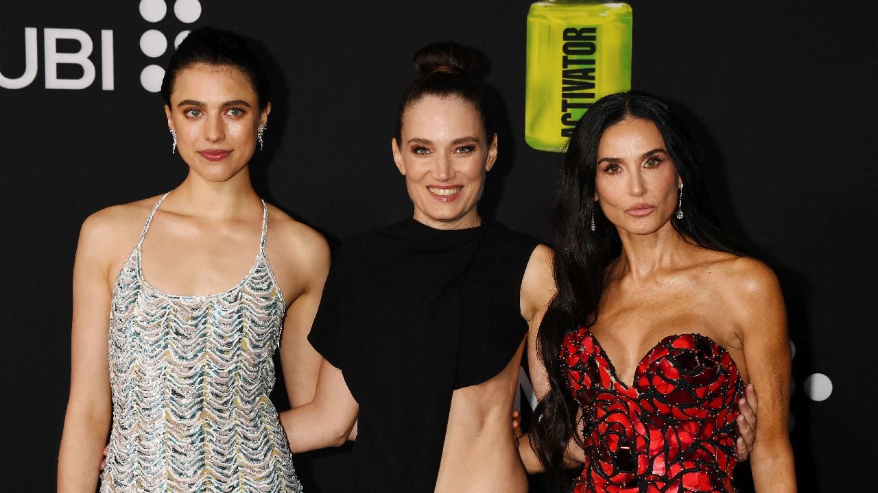 Margaret Qualley, Coralie Fargeat et Demi Moore à l'avant-première américaine de 