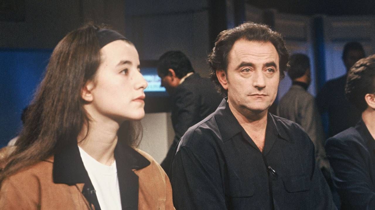 Avec sa fille Romane en 1994