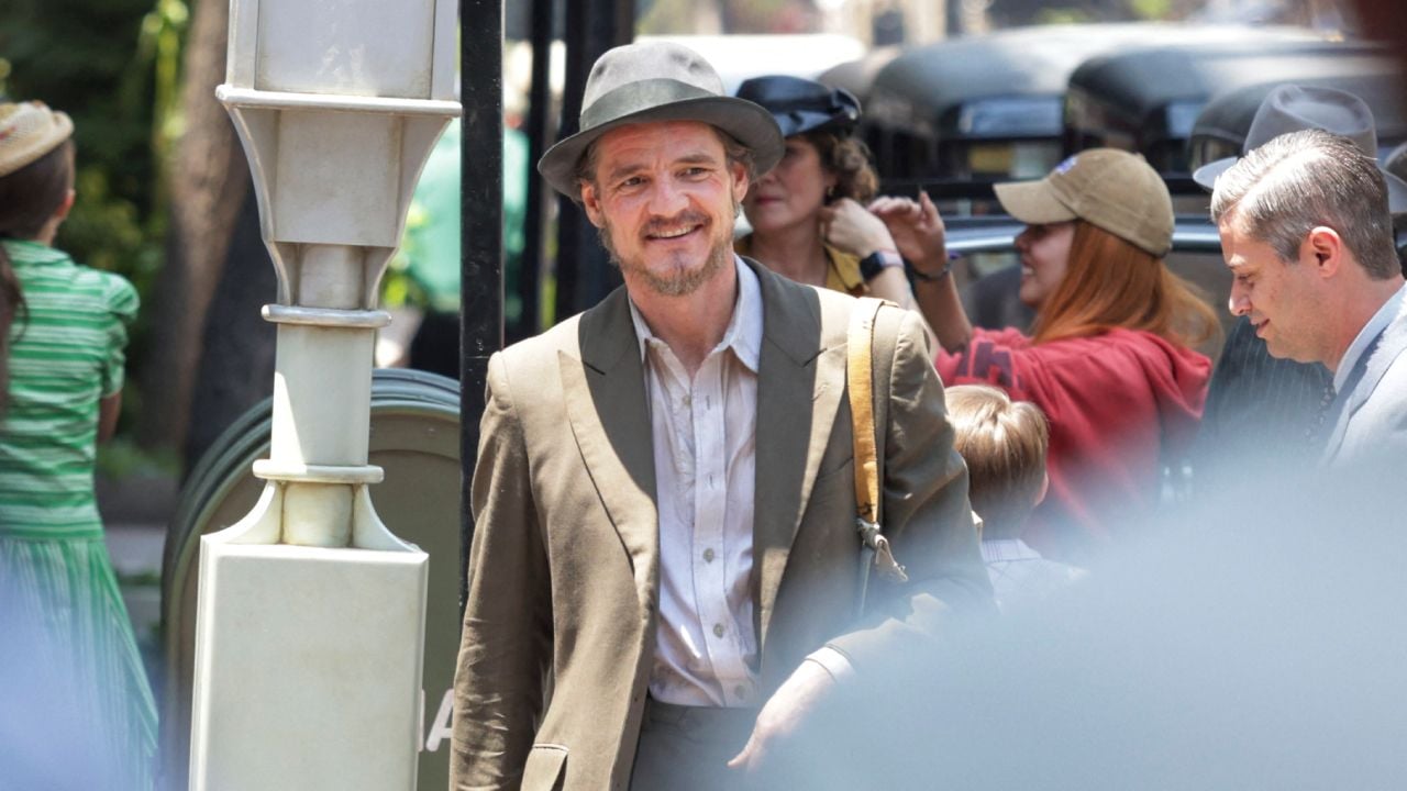 Pedro Pascal sur le tournage de 