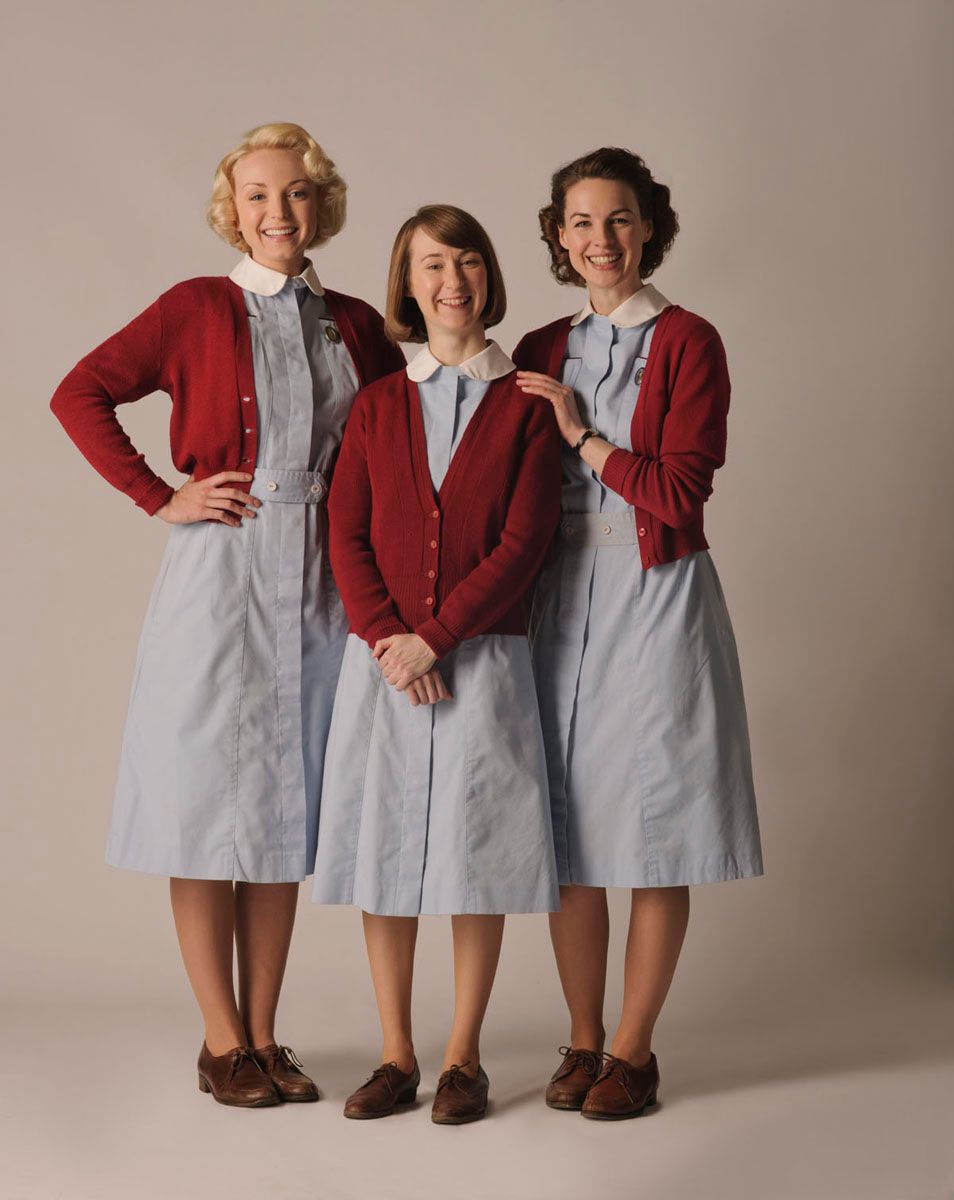 Call the Midwife : Photo Bryony Hannah, Helen George, Jessica Raine - 1.