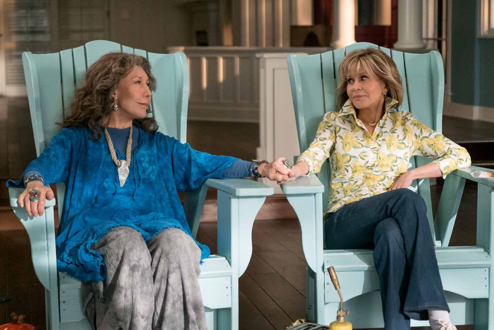 Grace et Frankie : Grace et Frankie : Photo Jane Fonda, Lily Tomlin