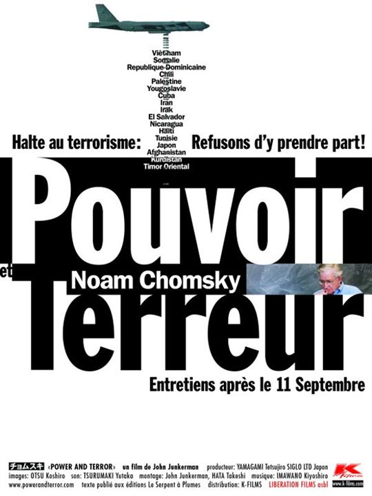Noam Chomsky : pouvoir et terreur. Entretiens après le 11 septembre : Affiche Noam Chomsky, John Junkerman