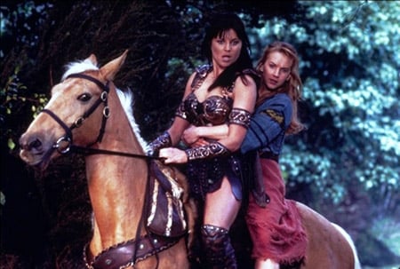 Photo Renée O'Connor, Lucy Lawless